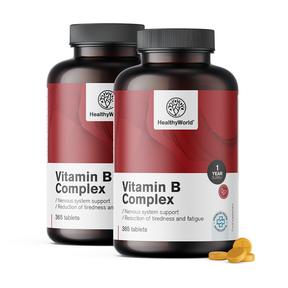 Vitamina B complex cu toate vitaminele B.