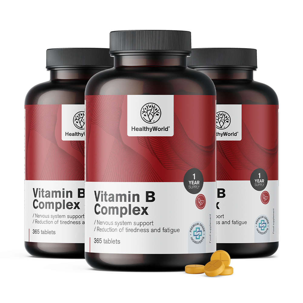 Vitamina B complex cu toate vitaminele B.