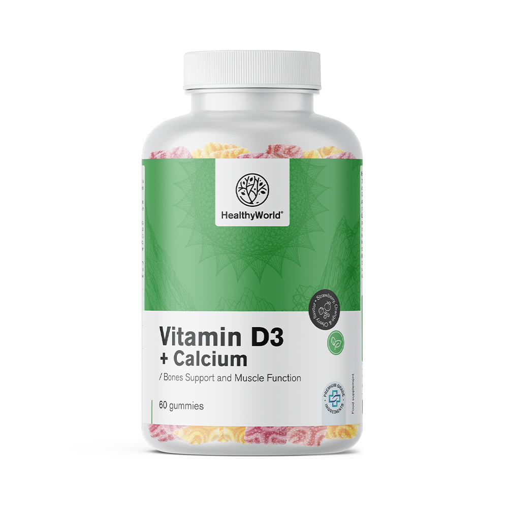 Vitamina D3 + Calciu în bomboane de gumă