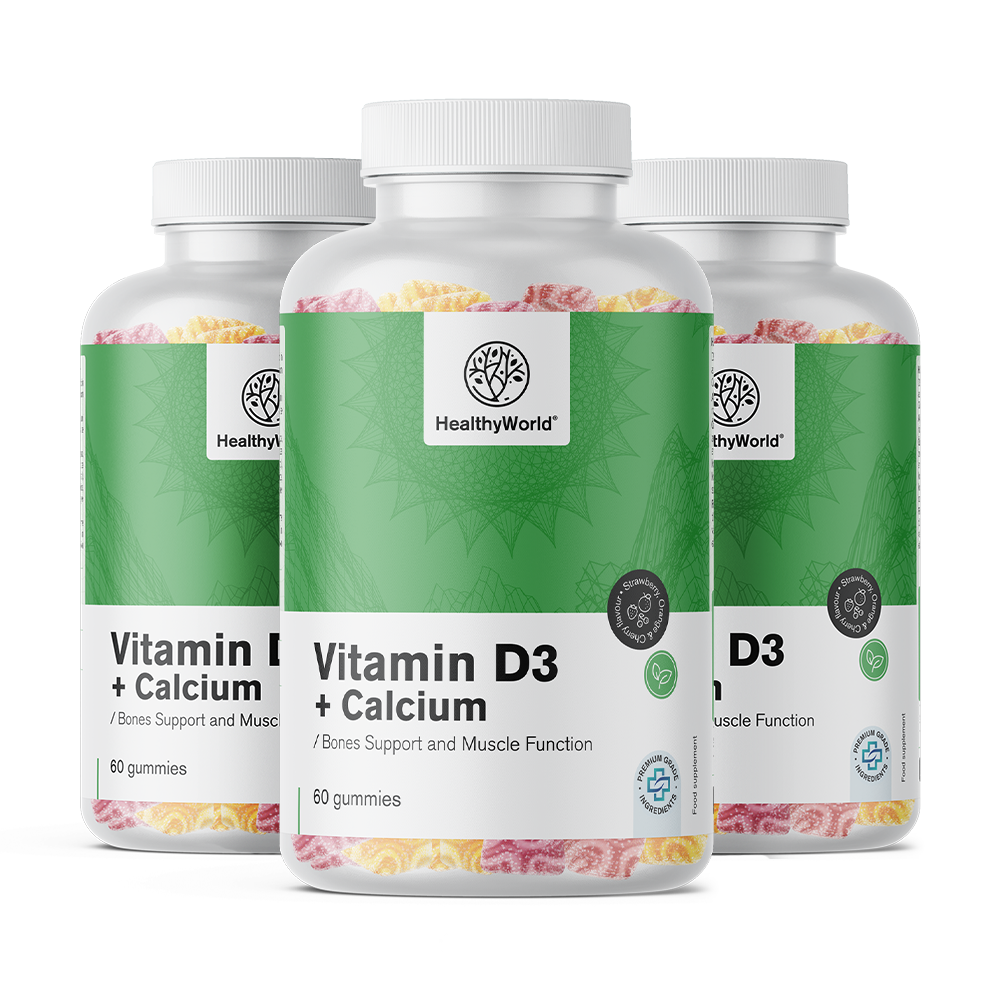 Vitamina D3 + Calciu în bomboane de gumă