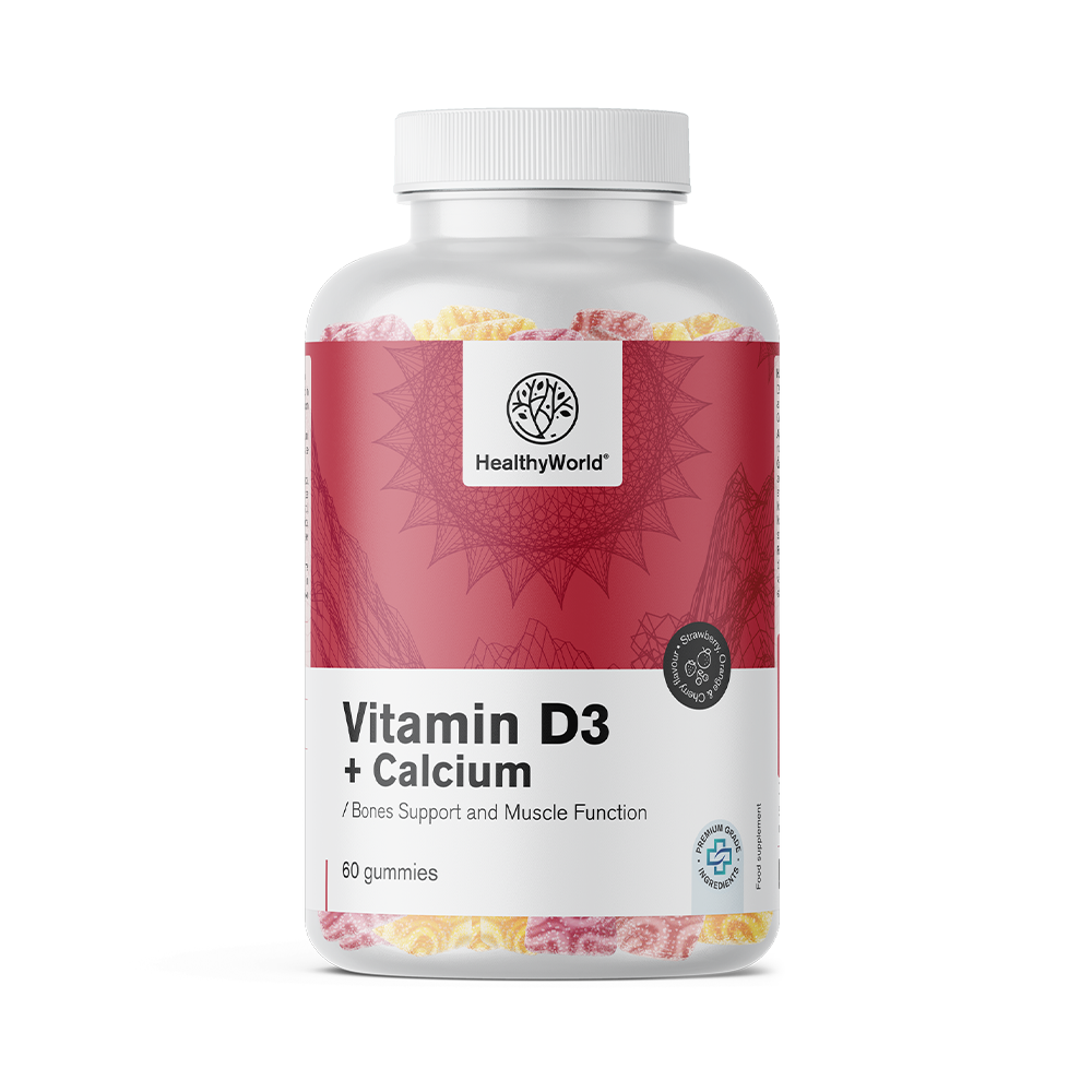 Vitamina D3 + Calciu în bomboane de gumă