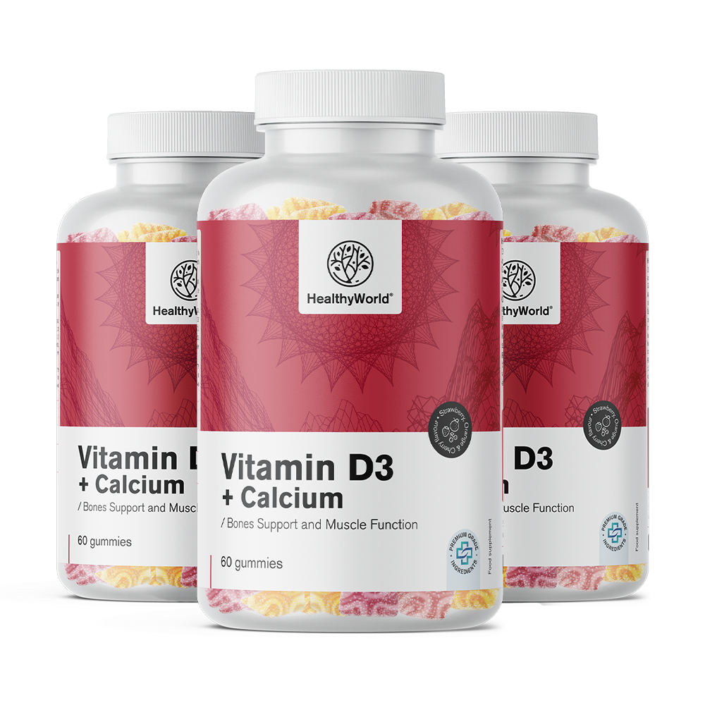 Vitamina D3 + Calciu în bomboane de gumă
