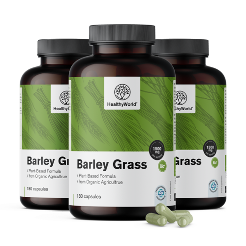 3x Iarba de orz 1500 mg, total 180 de capsule