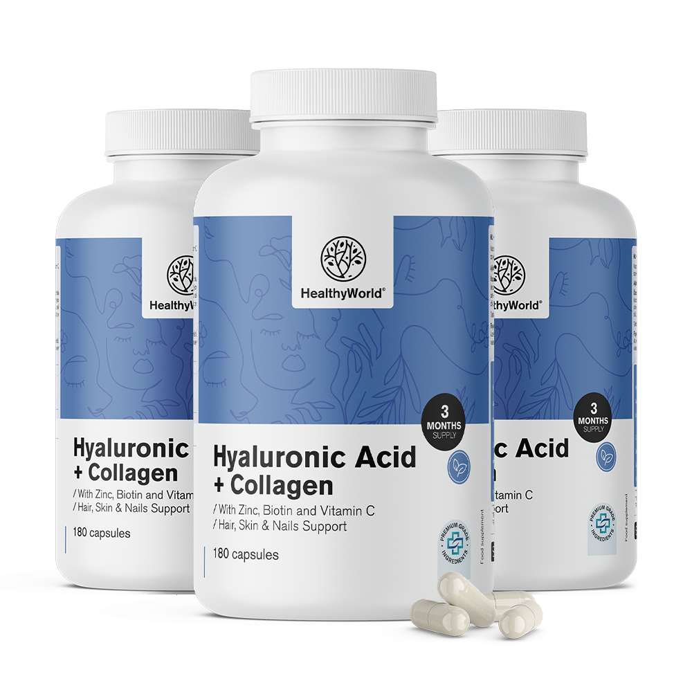 3x Acid hialuronic + colagen complex Acid hialuronic + complex de colagen