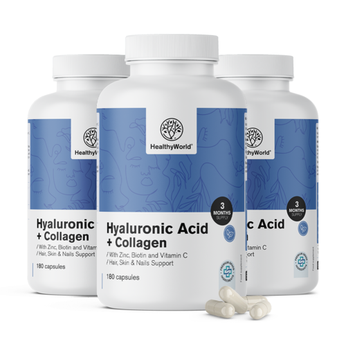 3x Acid hialuronic + colagen complex, total 540 de capsule