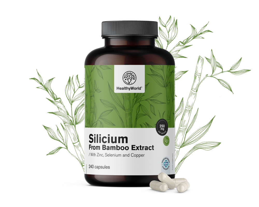 Siliciu 250 mg - din extract de bambus