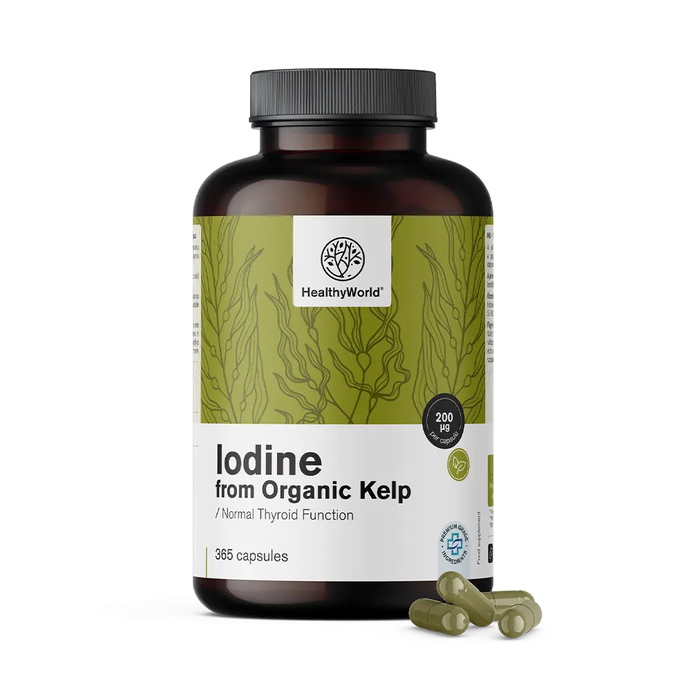 Iod natural 200 µg - din alge BIO kelp
