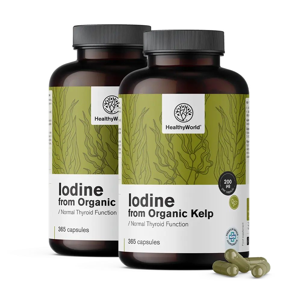 Iod natural 200 µg - din alge BIO kelp