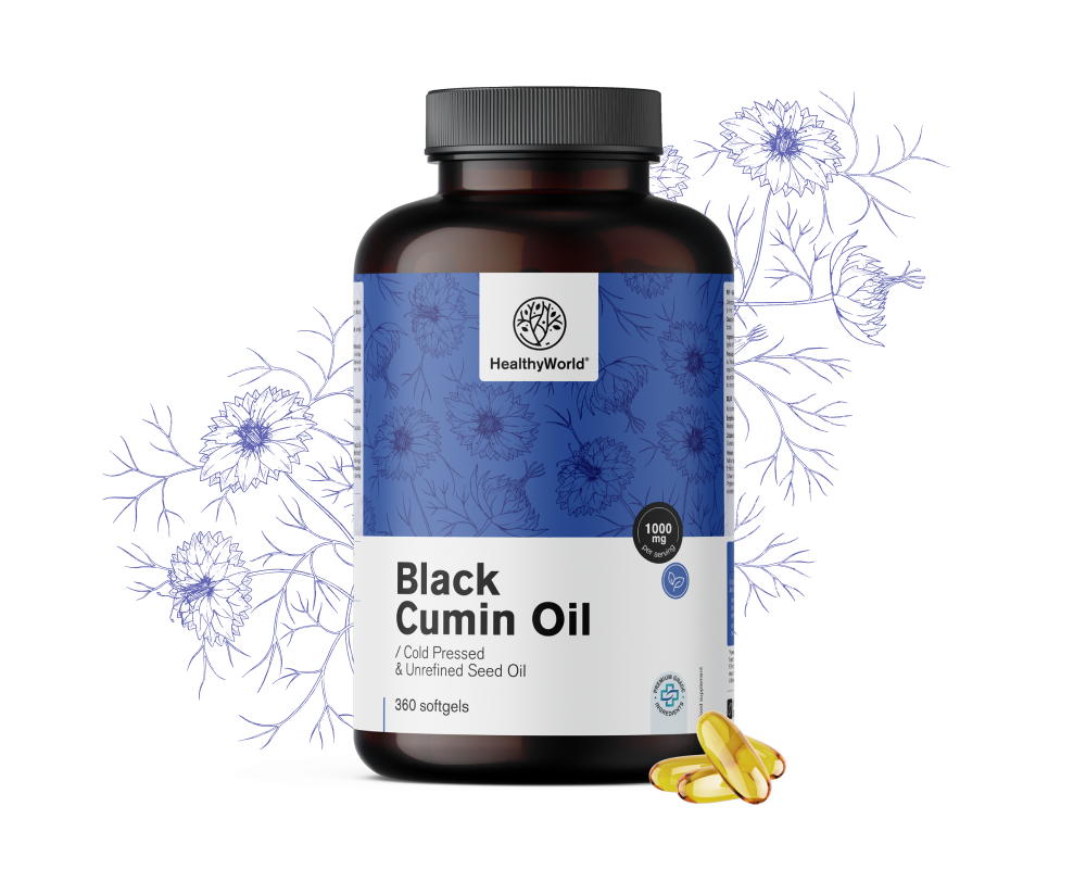 Ulei de chimen negru 1000&nbsp;mg