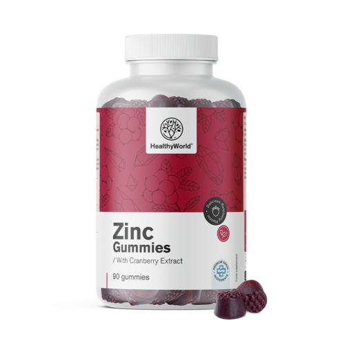 Zinc cu extract de merișoare, 90 de bomboane gumate