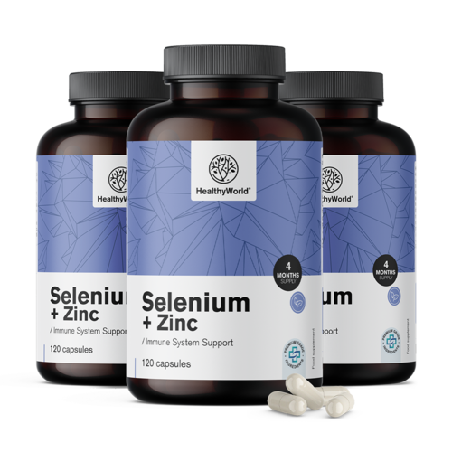3x Seleniu + zinc, total 360 de capsule