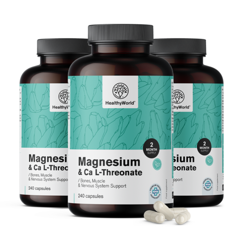 3x Magneziu + L-Treonat de Calciu, total 720 de capsule