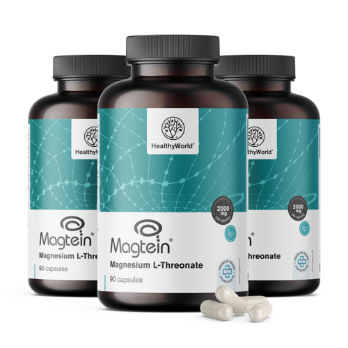 3x L-treonat de magneziu Magtein® 2000 mg, total 270 de capsule