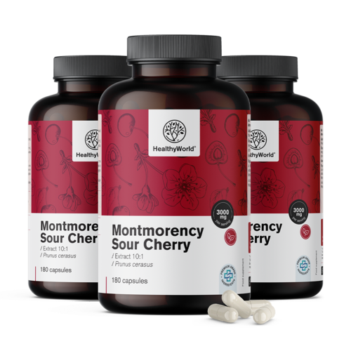 3x Vișină Montmorency 3000 mg, total 540 de capsule