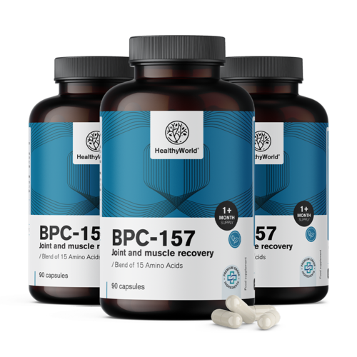 3x BPC-157 – regenerarea mușchilor și articulațiilor, total 270 de capsule