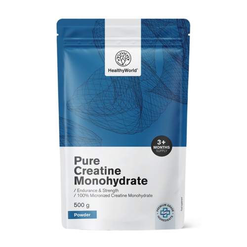 Pure creatină monohidrat în pulbere, 500 g