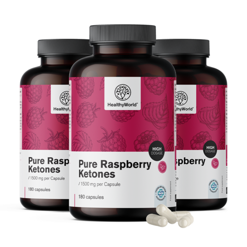 3x Cetone de zmeură 1500 mg, total 540 de capsule